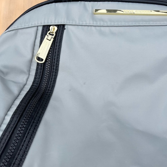 STEVE MADDEN Grey Nylon and Black Leather Duffle Bag with Gold Hardware - Picture 14 of 14